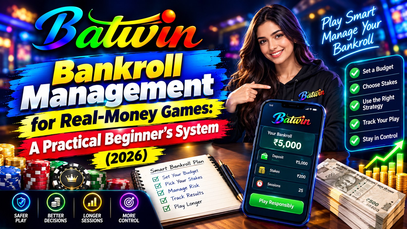 Bankroll management for real-money games