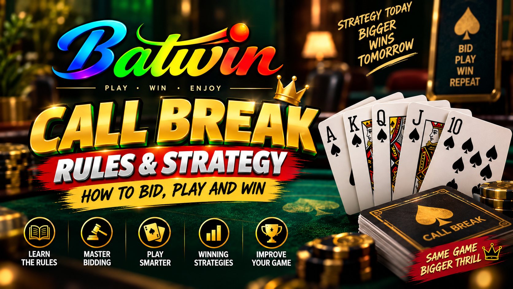 Call Break rules and strategy — how to bid, play and win